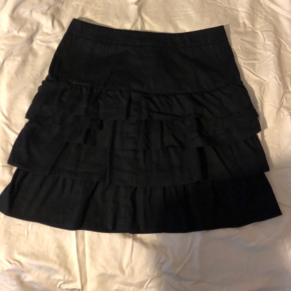 Ruffle mini skirt, black, like new